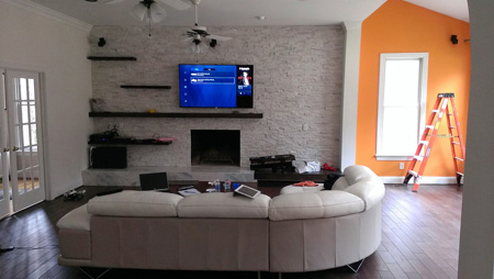 Modern fireplace